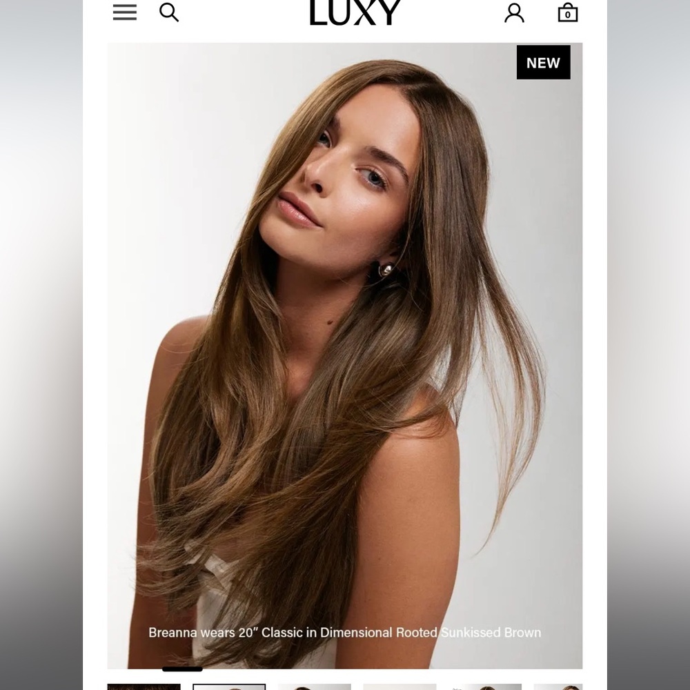 Luxy hair dimensional rooted sun-kissed brown extensions